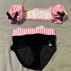 Bedazzled dance costume Top+Bottoms